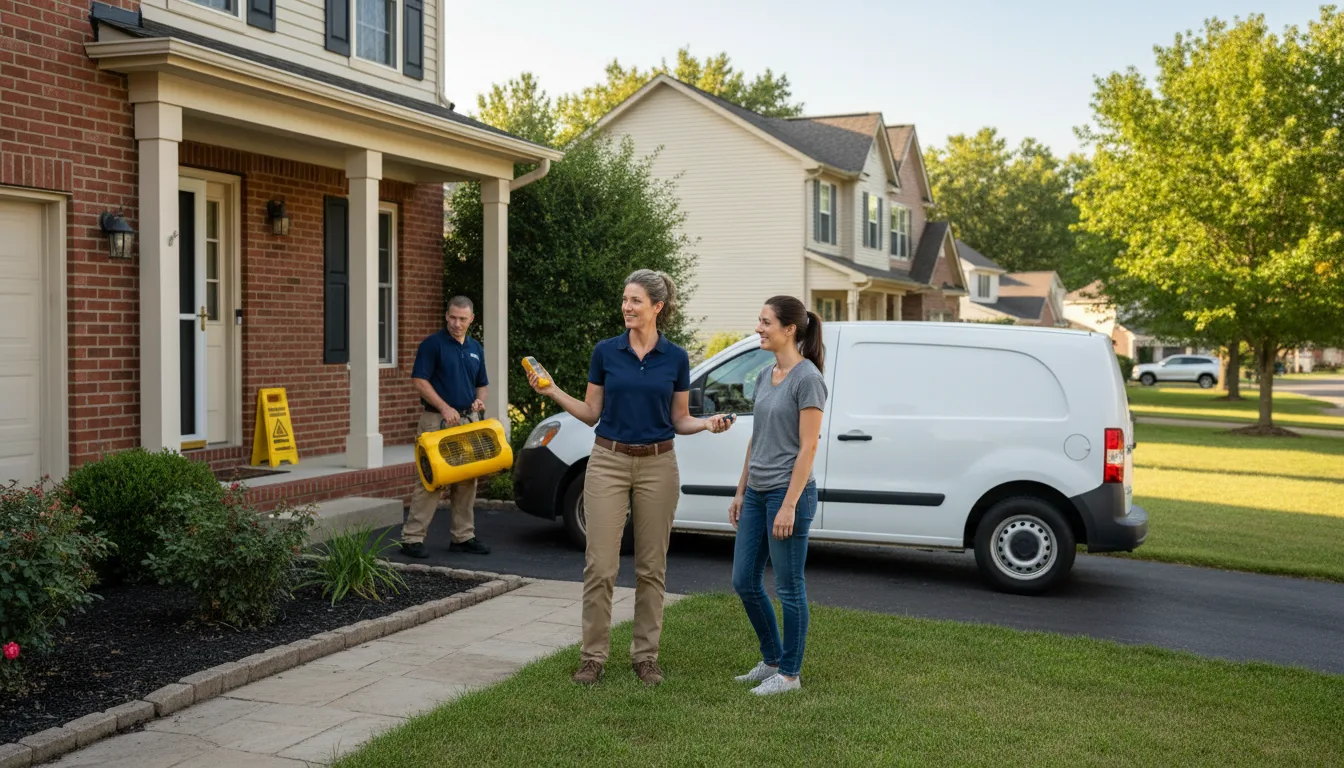 Residential water damage restoration in Banner, MS